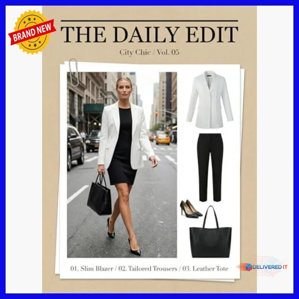Lightweight Long Sleeve Blazer Regular Fit Office Casual Jacket